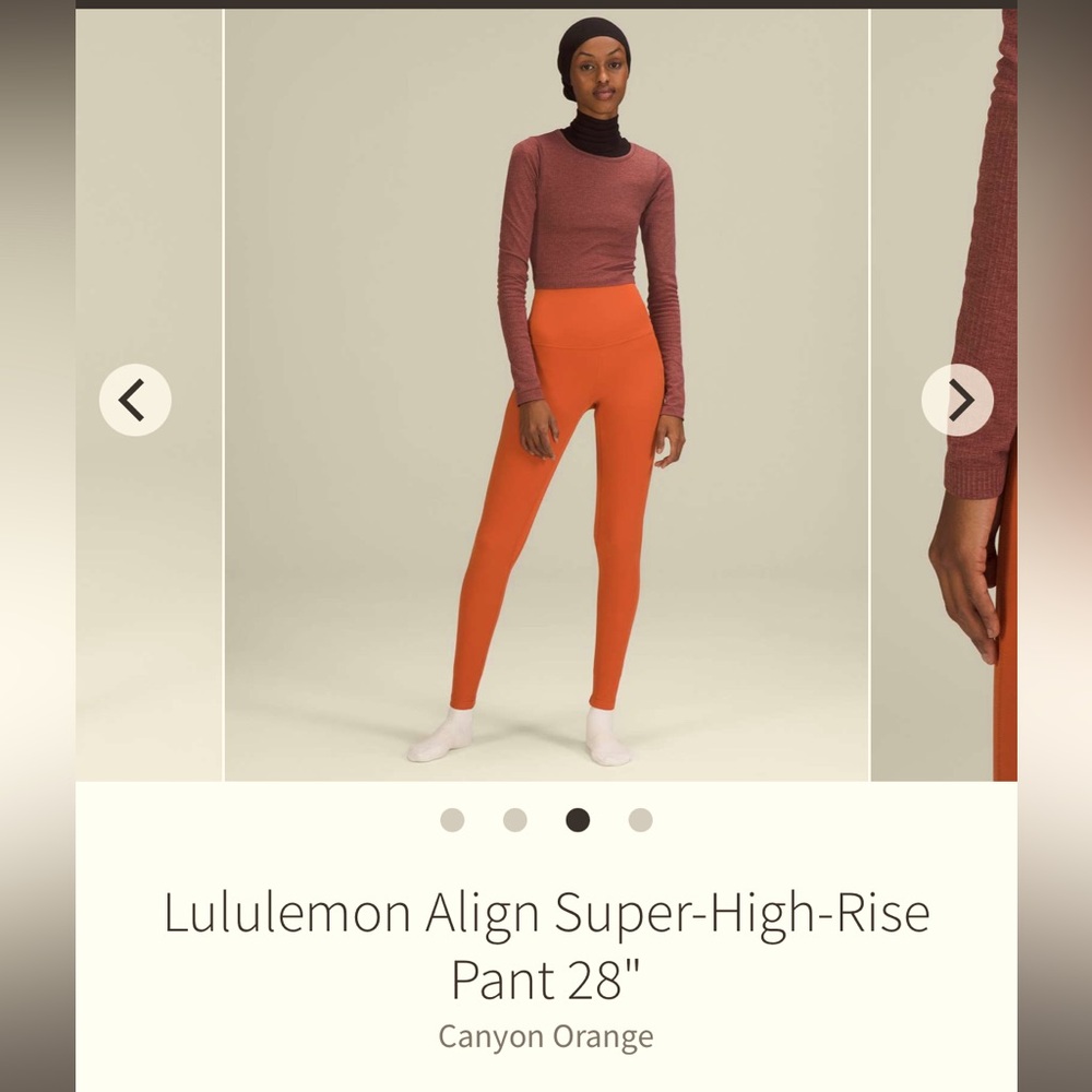 Lululemon Align Super-High-Rise Pant 28 inch - size 4 - Canyon Orange